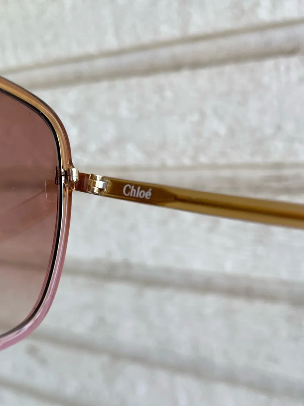 CHLOE Pink Yellow Gold Tortoise Oversized Sunglasses CH0031S